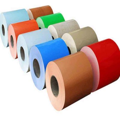 너비 1001-1250mm Zhongyu 맞춤형 진열제철 코일 Ral 8019 허용률 ±1%로 PPGI 전면 페인트제철 코일