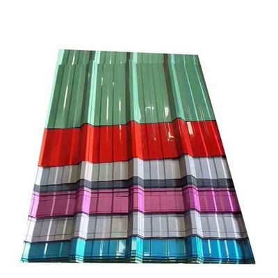 Zhongyu JIS ASTM 24GAUGE PPGI 전면 페인트 된 금속 지붕 잎 60G GI 진크 코팅 철 류강판 너비 700-2000MM
