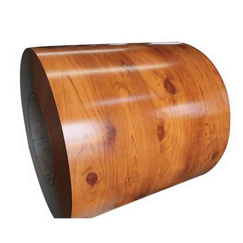 ASTM/AISI/SGCC/CGCC/TDC51DZM/TDC52DTS350GD/TS550GD/DX51D Z Q195-q345 나무 곡물 인쇄 PPGI 스틸 코일 패턴 디자인