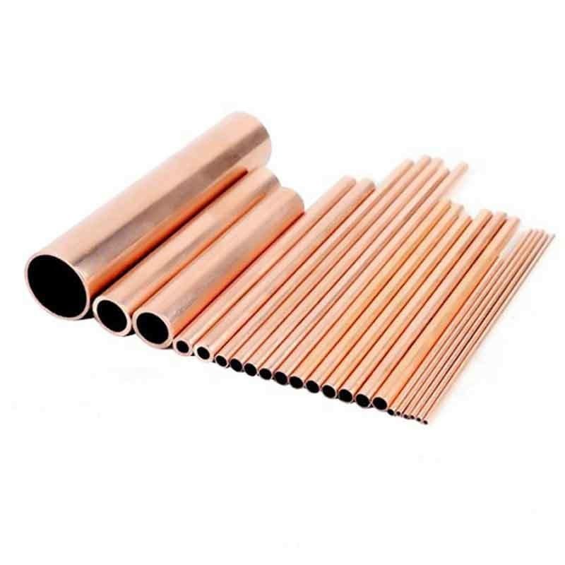 꿰매지 않는 구리 파이프 0.1mm 50mm 두께 구리 용접용 10 피트 길이-포스 구리 용접 합금 Cu Min 99.9%